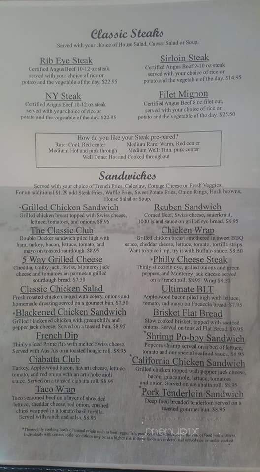 Classic's - Beatrice, NE menu_pic