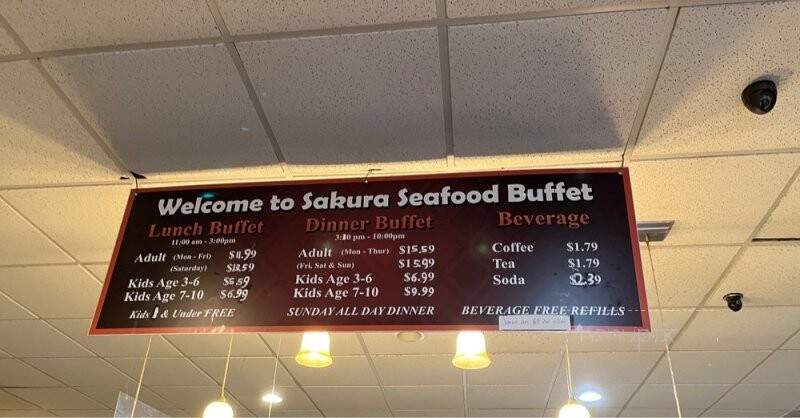 Sakura Seafood Buffet - College Park, MD menu_pic