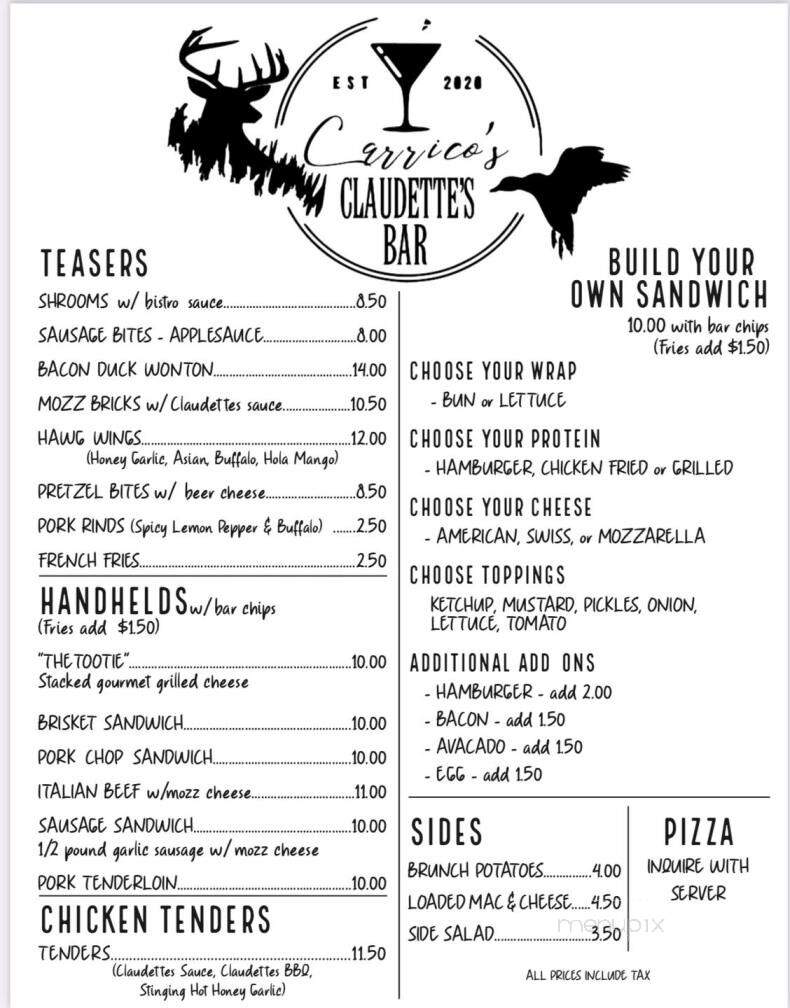 Claudette's - Oglesby, IL menu_pic