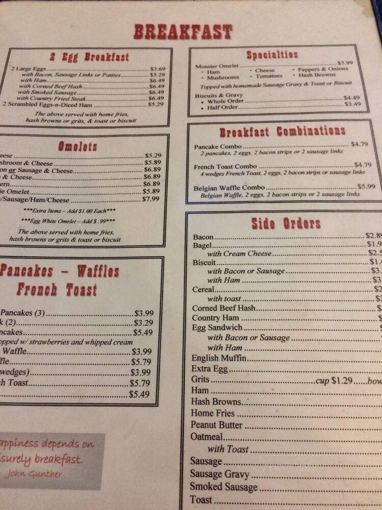 Mary's Place - Belleview, FL menu_pic