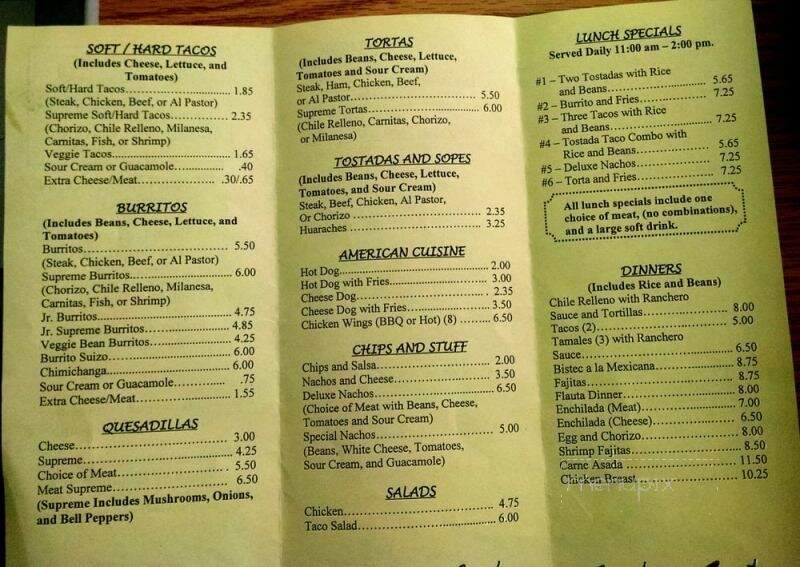 Taco Taco - Countryside, IL menu_pic