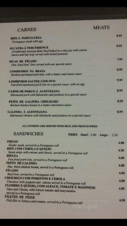 Marisqueira Restaurant - Fall River, MA menu_pic