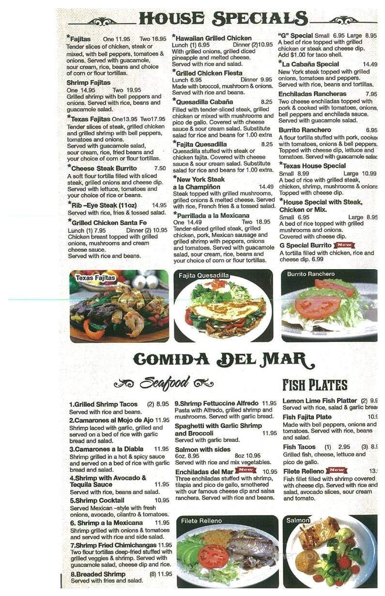 Lacabana Mexican Restaurant - Hawkinsville, GA menu_pic
