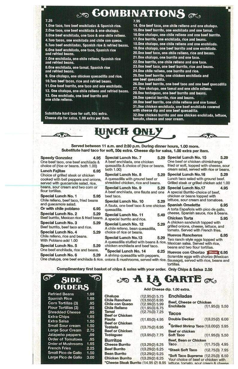 Lacabana Mexican Restaurant - Hawkinsville, GA menu_pic