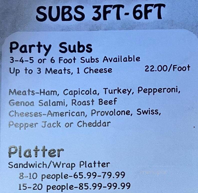 Driftwood Deli & Sub Shop - Toms River, NJ menu_pic