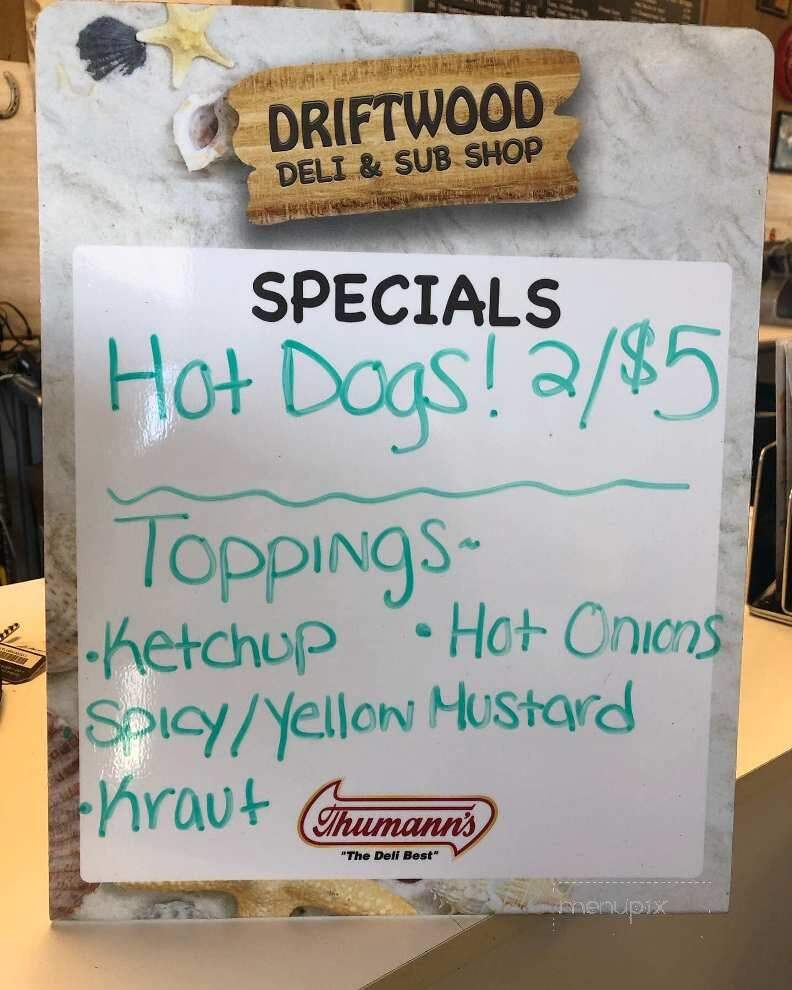 Driftwood Deli & Sub Shop - Toms River, NJ menu_pic