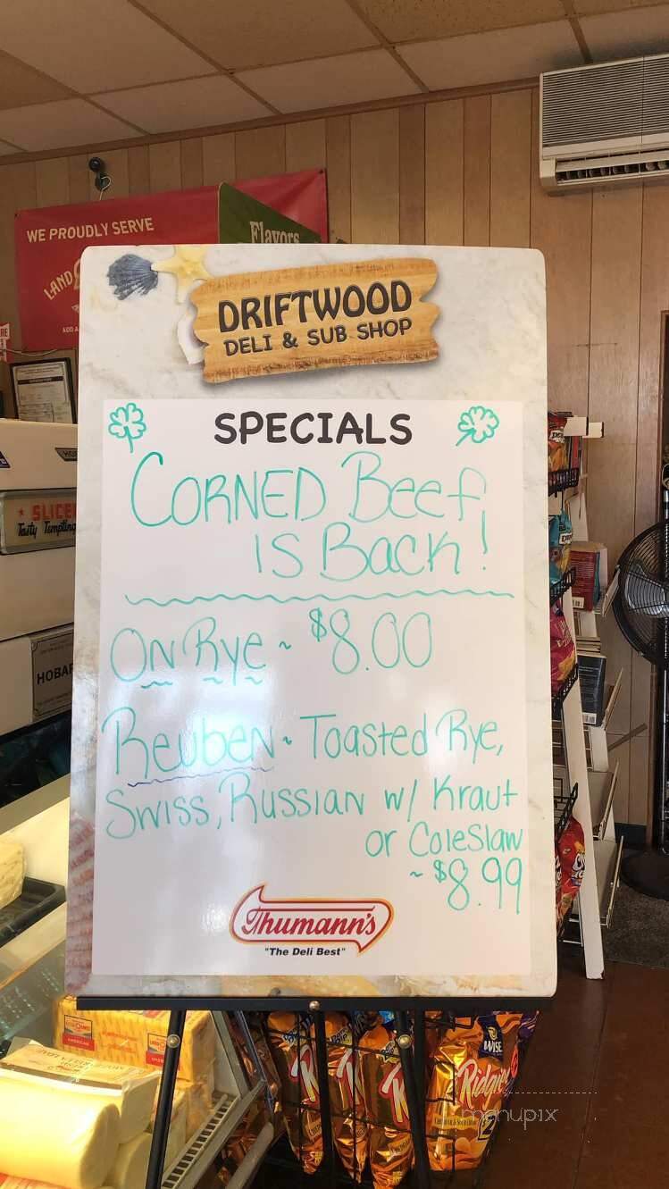 Driftwood Deli & Sub Shop - Toms River, NJ menu_pic