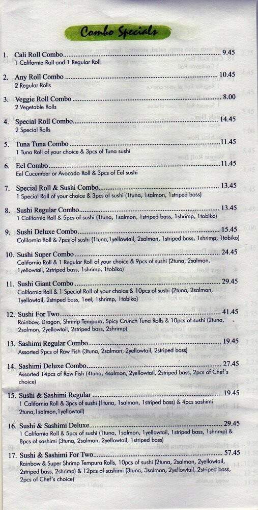 Sushi Bell - Bayside, NY menu_pic