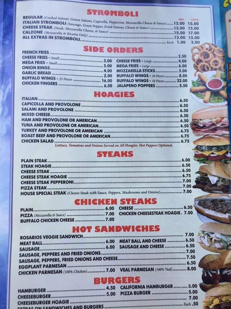 Rosario's Pizza - Oreland, PA menu_pic
