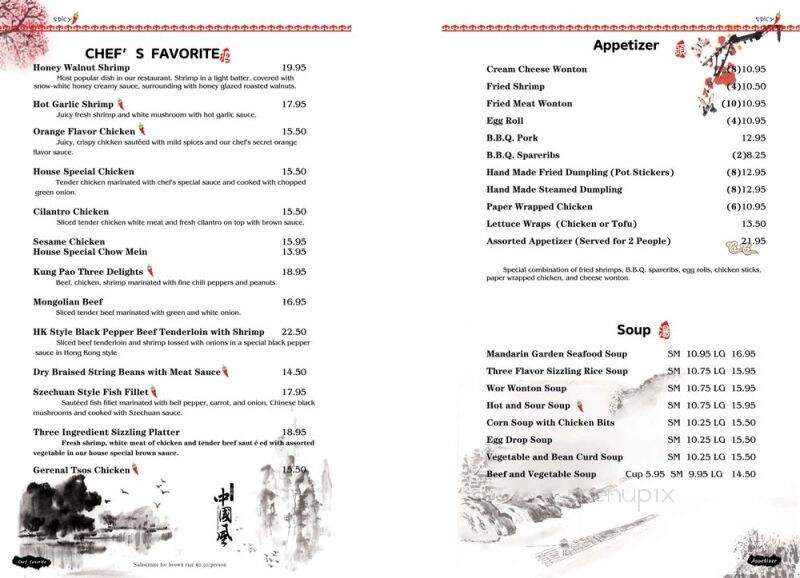 New Mandarin Garden - San Clemente, CA menu_pic