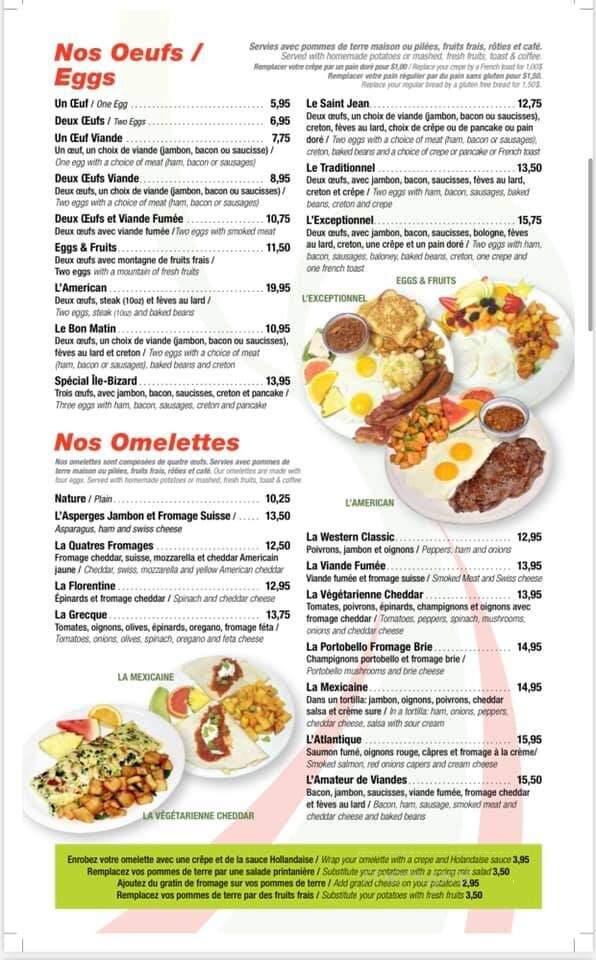 Omelette & Cie - L'ile-Bizard, QC menu_pic