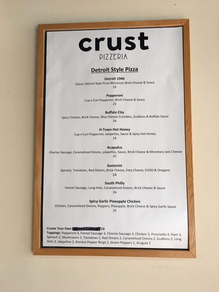 Crust Pizzeria - Havertown, PA menu_pic