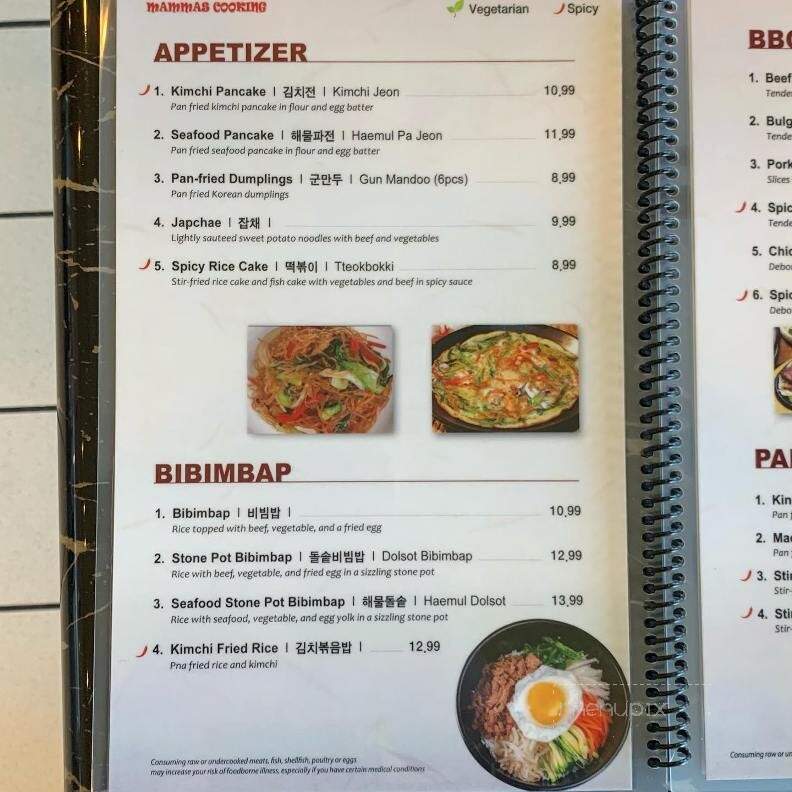 Korean Mammas Cooking - Vallejo, CA menu_pic