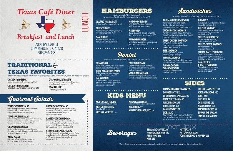 Texas Cafe Diner - Greenville, TX