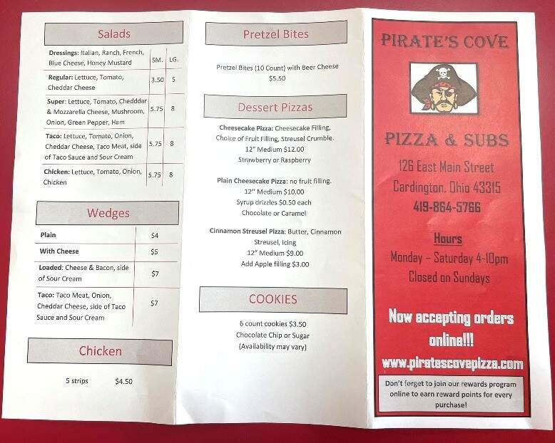 Pirates Cove Pizza & Subs - Cardington, OH