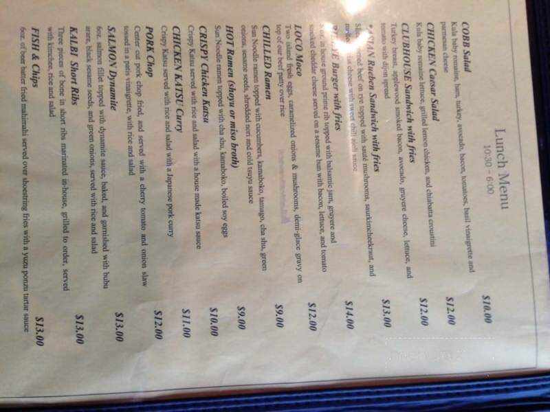 Olomana Golf Links Restaurant - Waimanalo, HI menu_pic