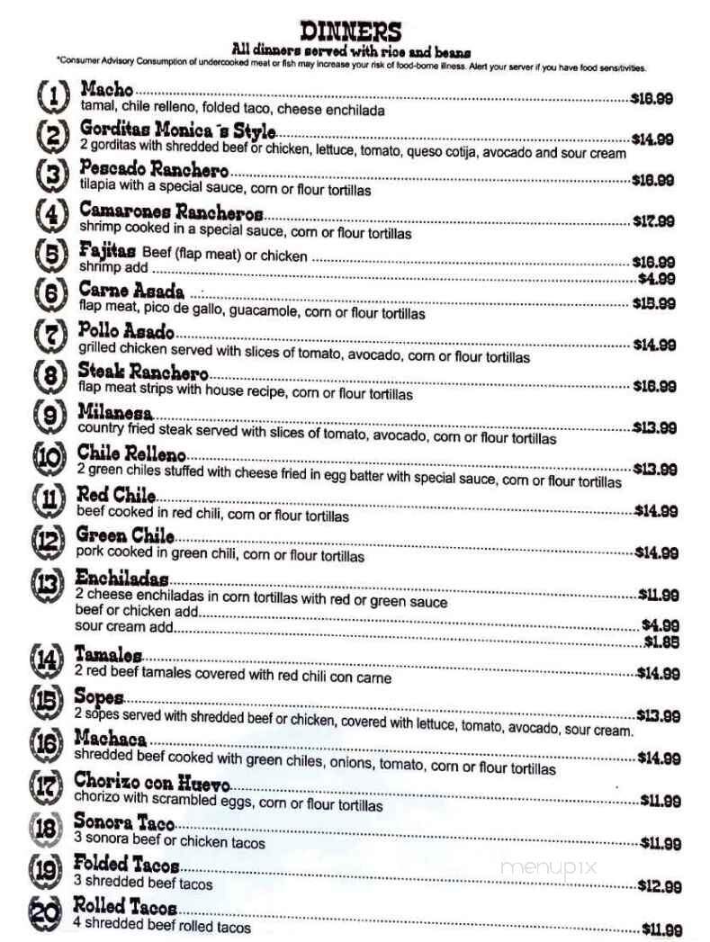 Las Herraduras Mexican Restaurant - Yuma, AZ menu_pic
