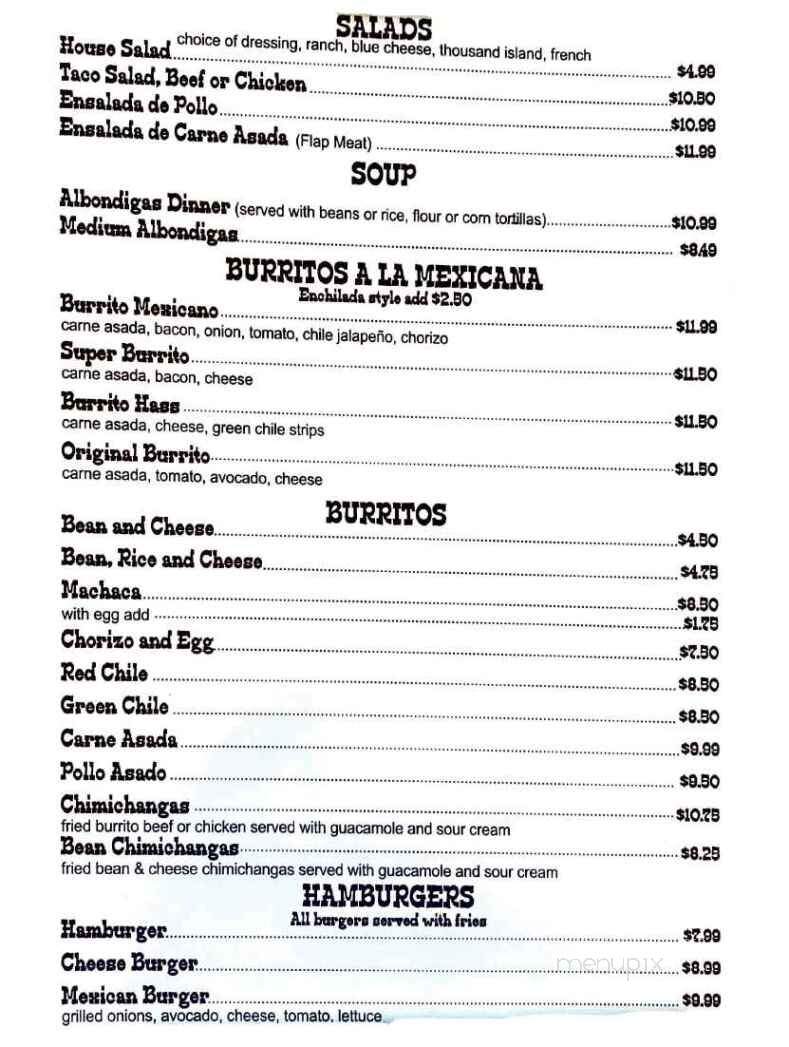 Las Herraduras Mexican Restaurant - Yuma, AZ menu_pic