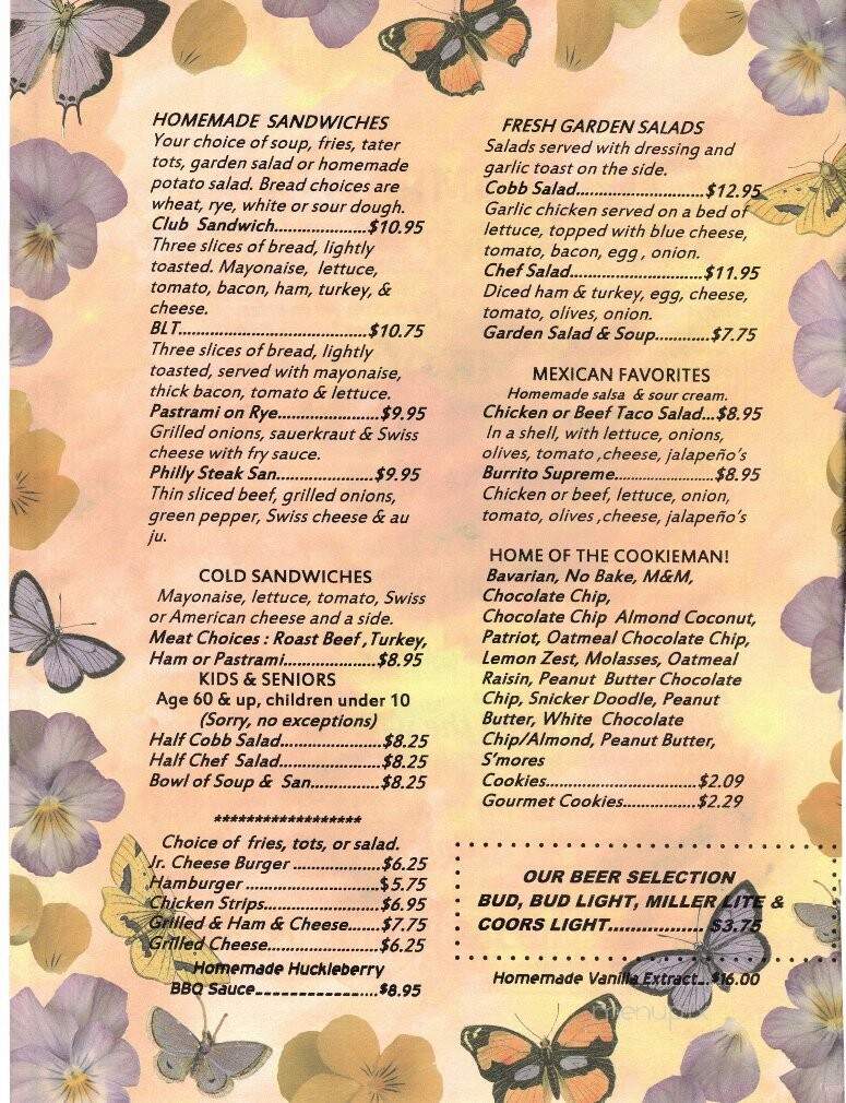 Rose Lake Restaurant - Cataldo, ID menu_pic