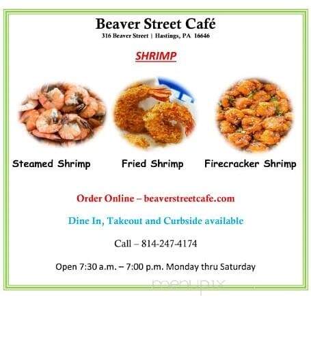 Hastings Beaver Street Cafe - Hastings, PA menu_pic