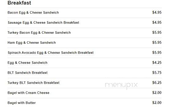 Tribeca Coffee - Philadelphia, PA menu_pic