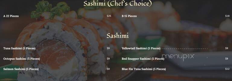 Nagoya Japanese Steakhouse - Greenwood, SC menu_pic