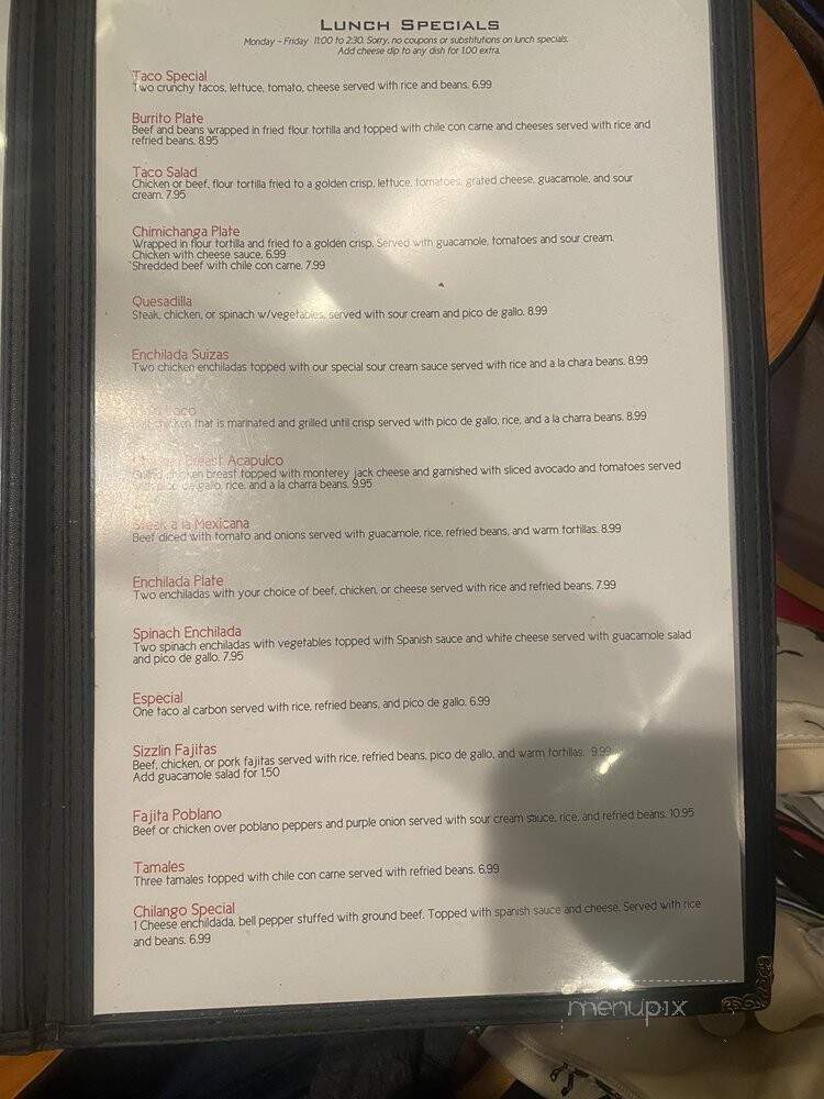 La Hacienda Mexican Restaurant - Fayetteville, AR menu_pic
