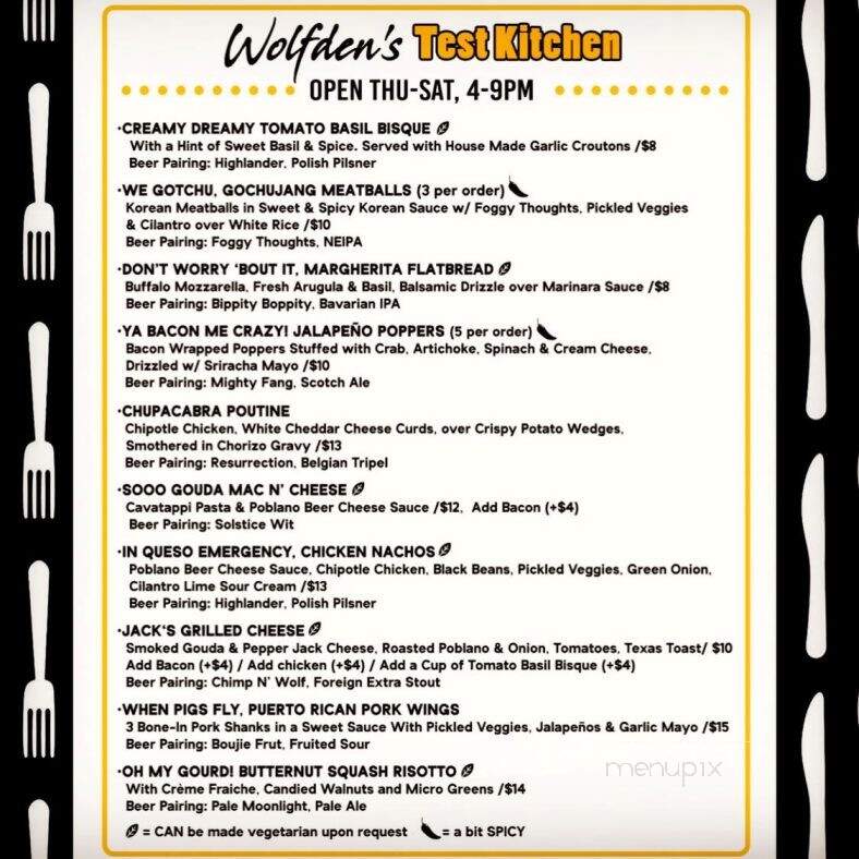 Wolfden Brewing Company - Bloomingdale, IL menu_pic