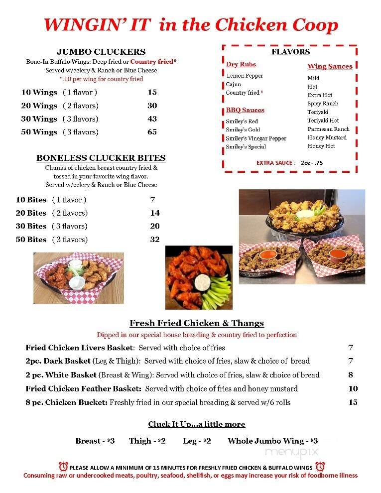 Smiley's Smokin BBQ - Elgin, SC menu_pic