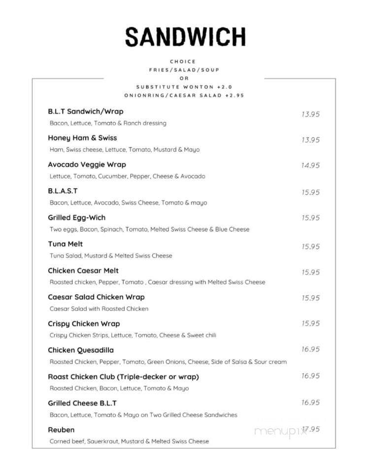 Cornerstone Cafe - Langley, BC menu_pic