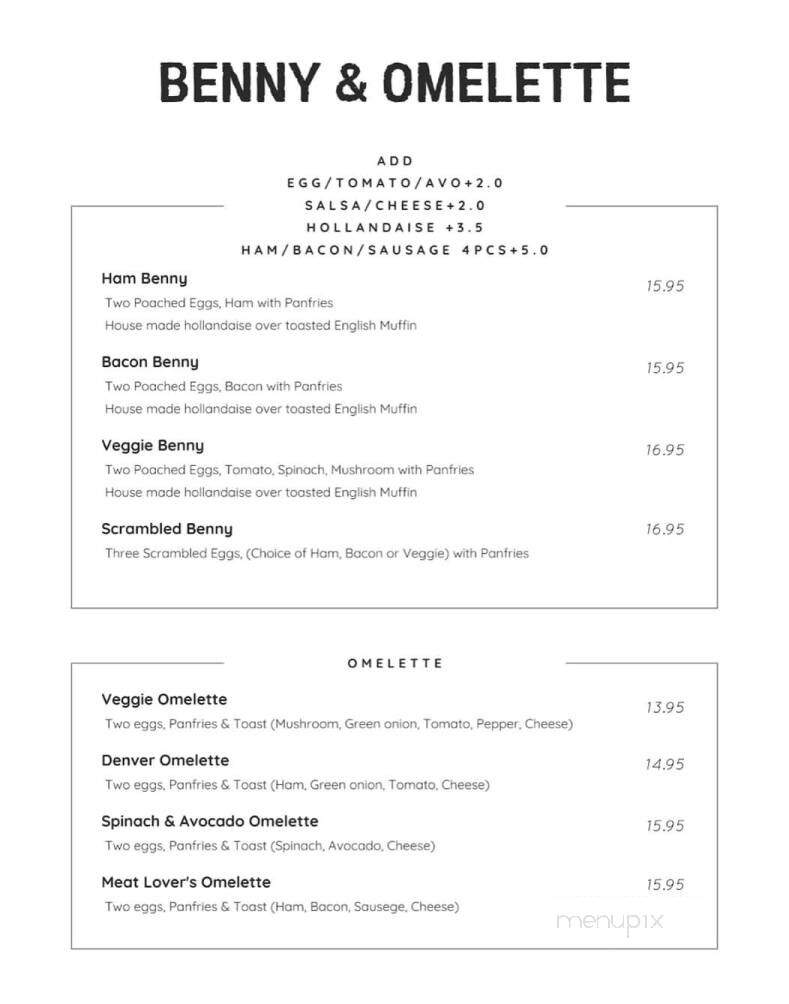 Cornerstone Cafe - Langley, BC menu_pic
