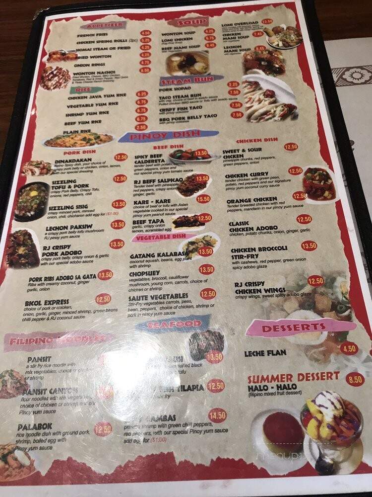 Rj Pinoy Yum - St. John's, NL menu_pic