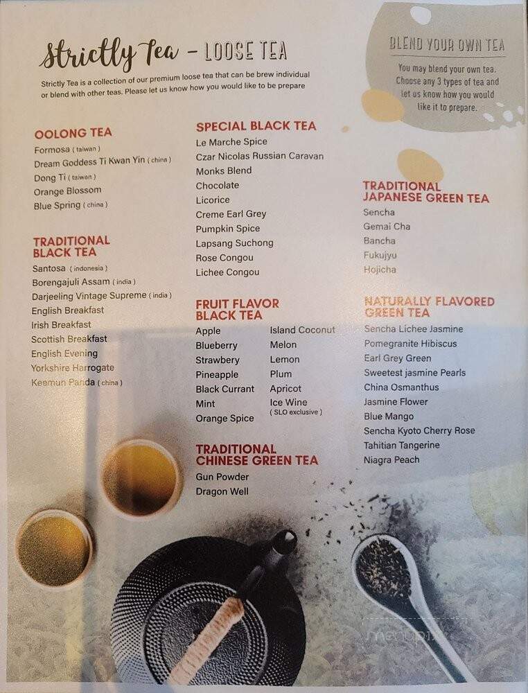 Teazer World Tea Market - San Luis Obispo, CA menu_pic