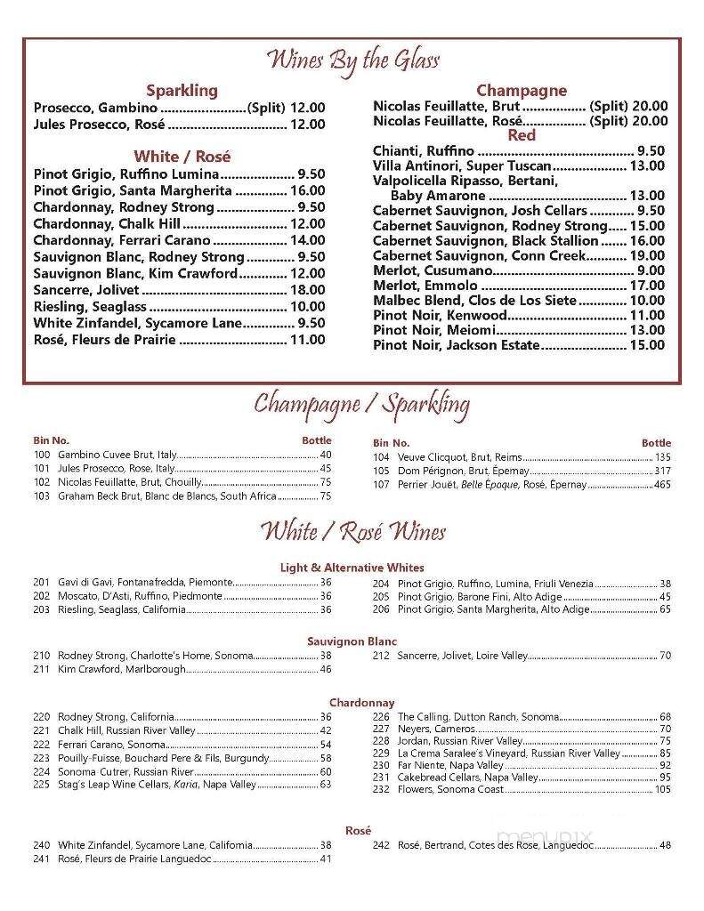Frank & Dino's - Lexington, KY menu_pic