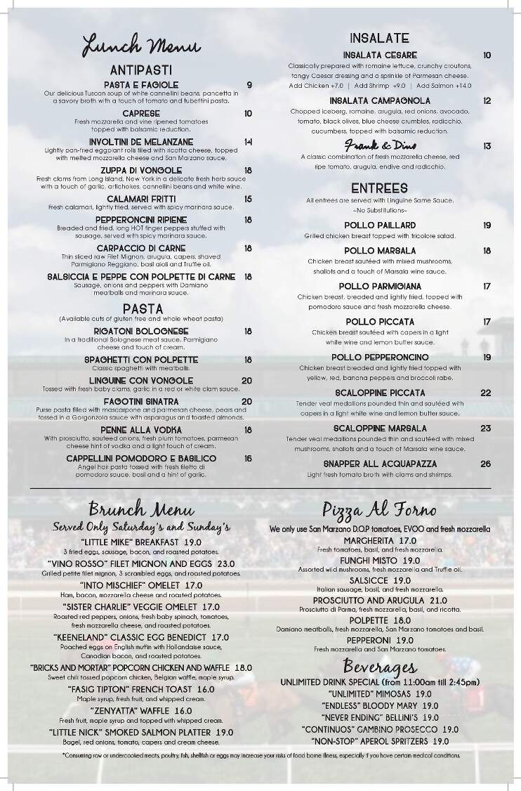 Frank & Dino's - Lexington, KY menu_pic
