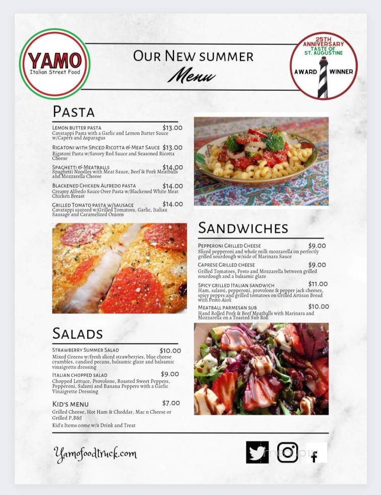 YAMO Food Truck - St. Augustine Beach, FL menu_pic