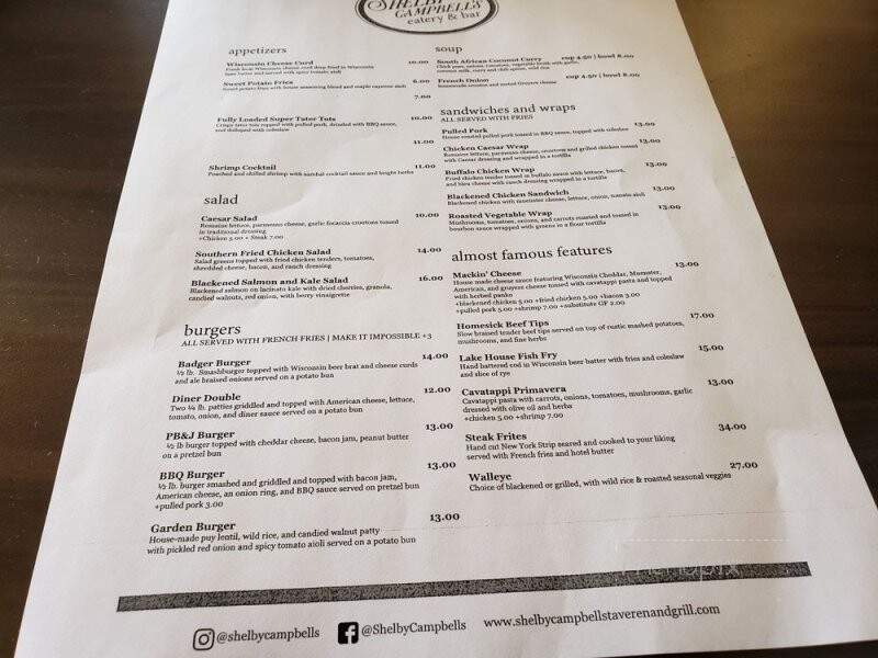 Shelby Campbell's Eatery & Bar - Pleasant Prairie, WI