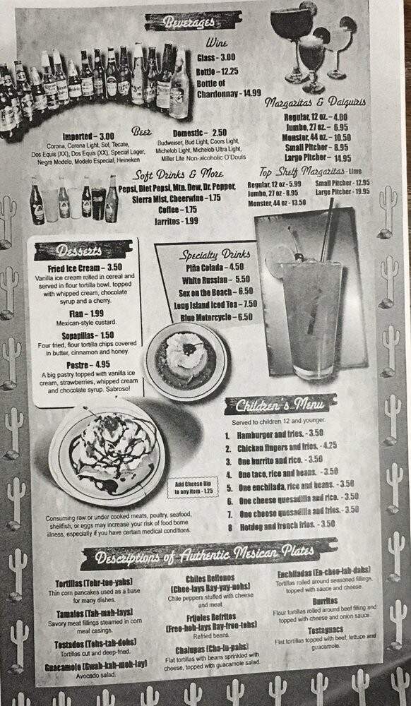La Pelusa Mexican Restaurant - Statesville, NC menu_pic