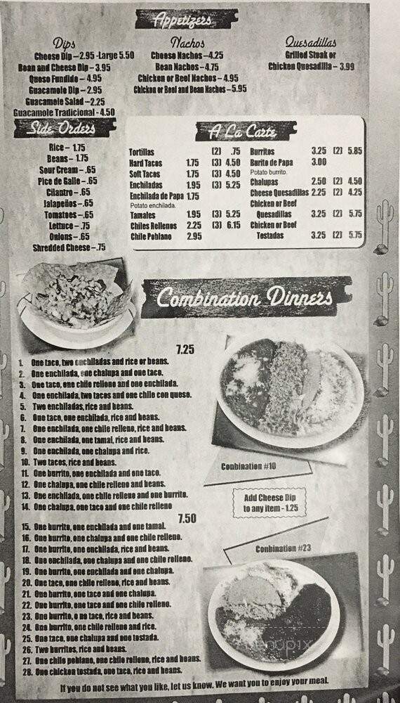 La Pelusa Mexican Restaurant - Statesville, NC menu_pic