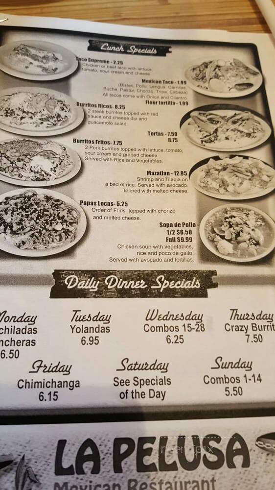 La Pelusa Mexican Restaurant - Statesville, NC menu_pic