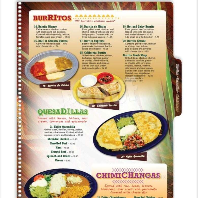 El Patron Restaurant - Prattville, AL menu_pic