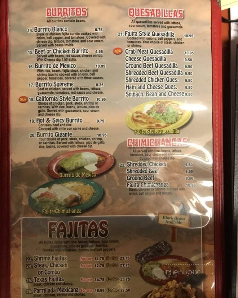 El Patron Restaurant - Prattville, AL menu_pic