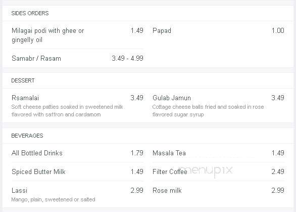 Mylapore - Folsom, CA menu_pic
