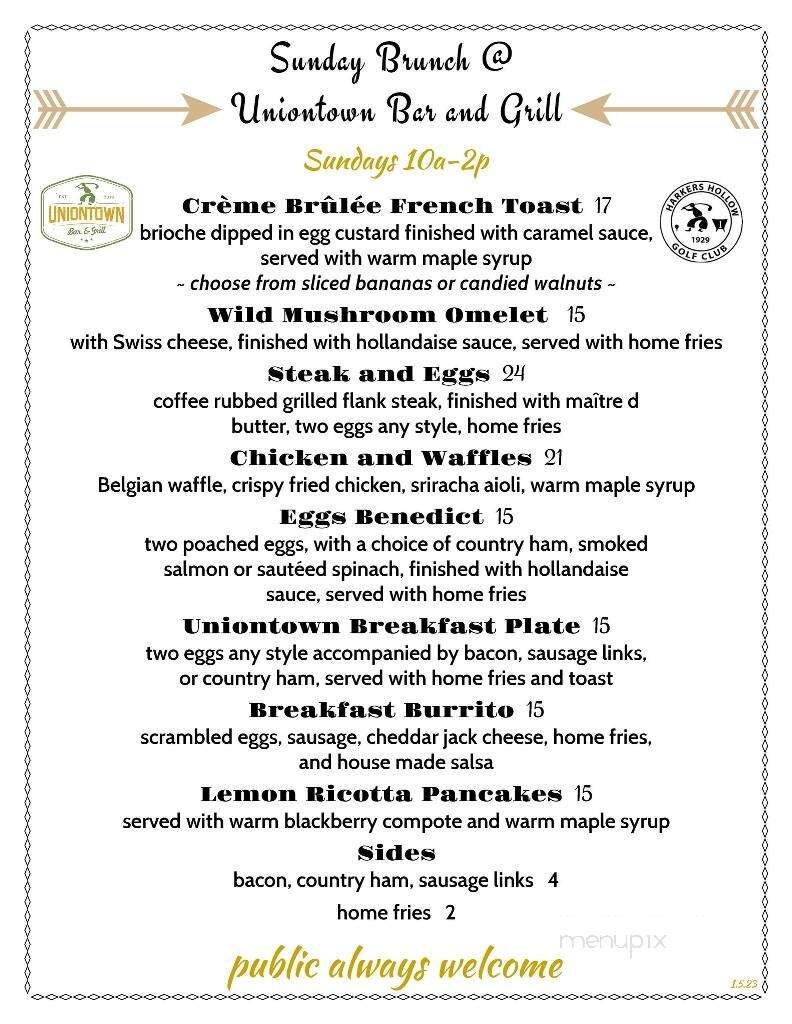 Harker Hollow Restaurant - Phillipsburg, NJ menu_pic