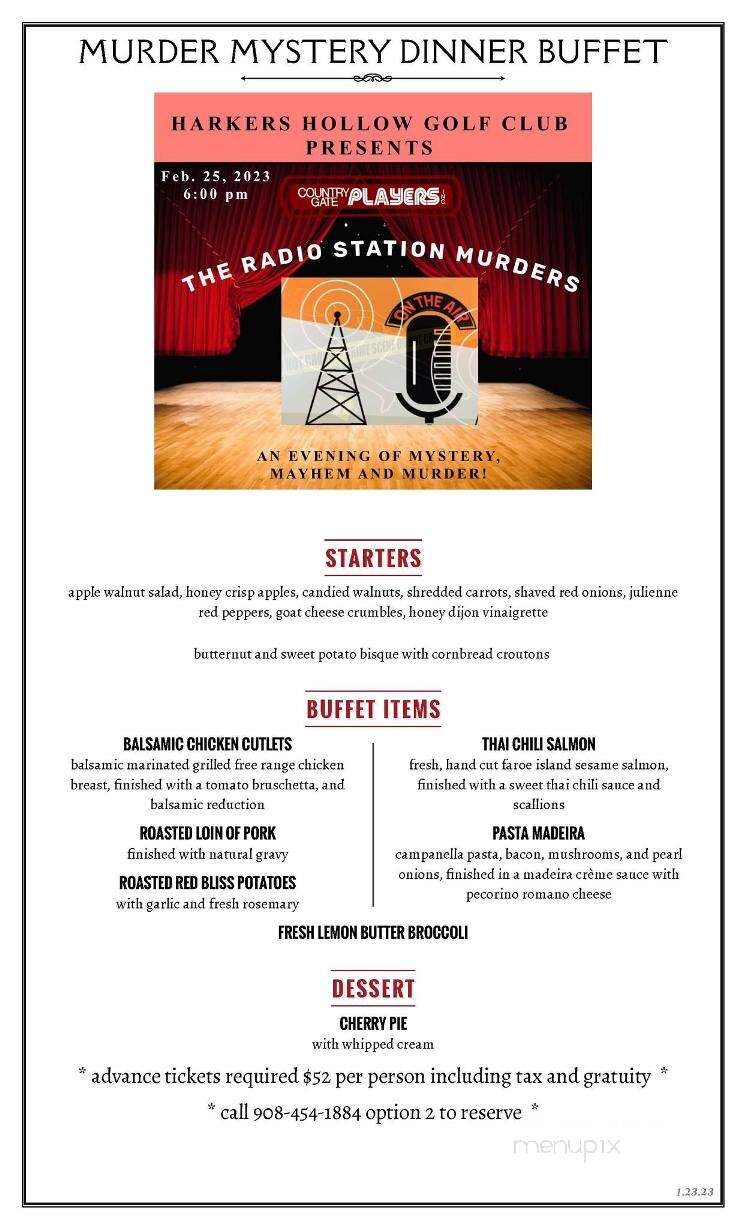 Harker Hollow Restaurant - Phillipsburg, NJ menu_pic