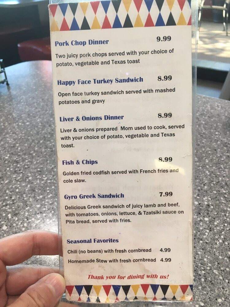 Happy Days Diner - Pauls Valley, OK menu_pic