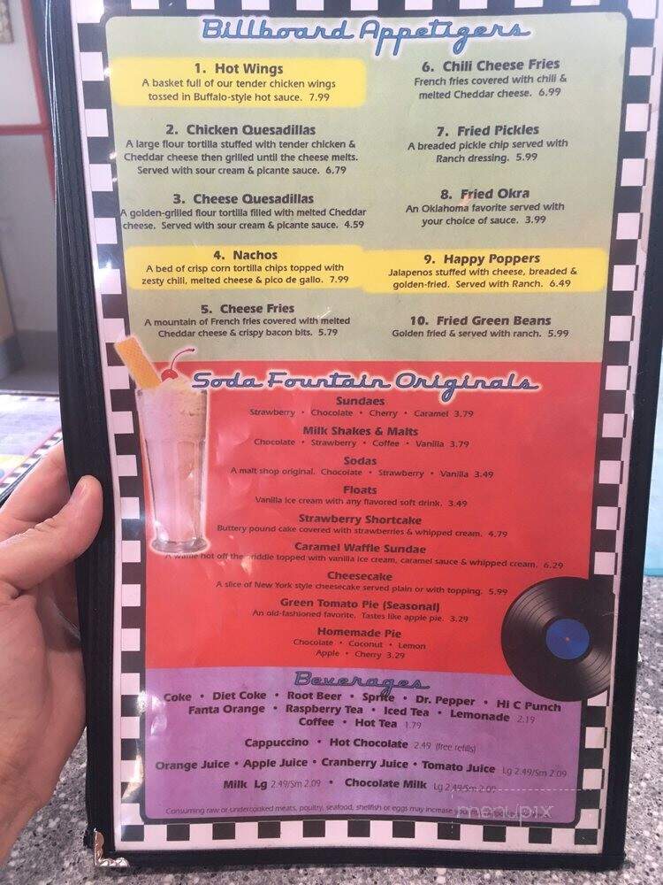 Happy Days Diner - Pauls Valley, OK menu_pic
