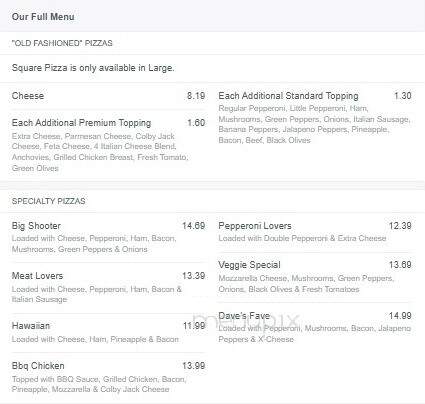 Father & Son Pizzeria - Chesterfield, MI menu_pic