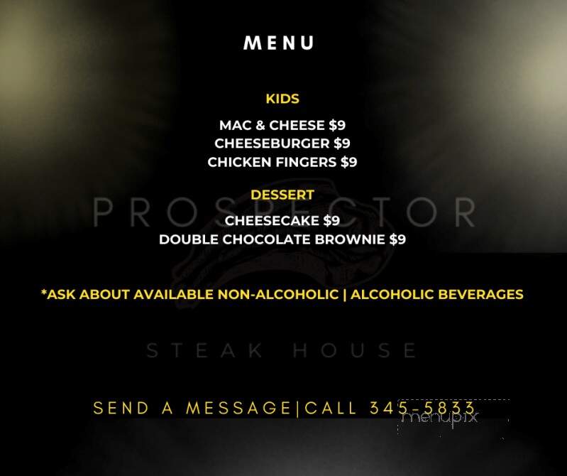 Prospector Steakhouse - Thunder Bay, ON menu_pic