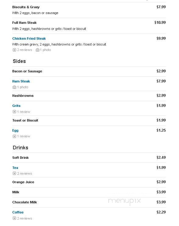 Murrell's Restaurant - Bossier City, LA menu_pic